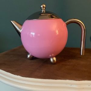 Pink Painted Ladies retro teapot